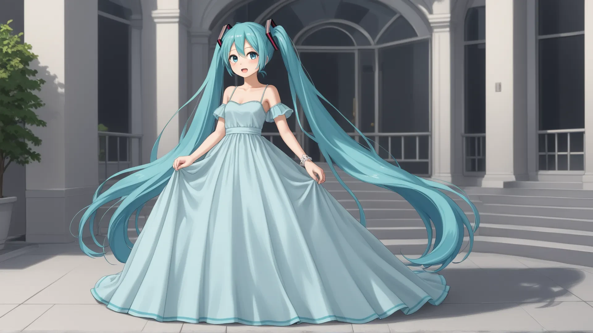 Miku in long dress