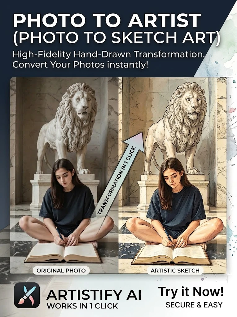 Photo to Hand-Drawn Style (High Detail Retention)