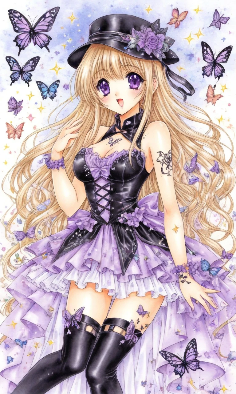 90s-00s Anime Bishoujo - Copic/Watercolor XL Source Model: Pixai