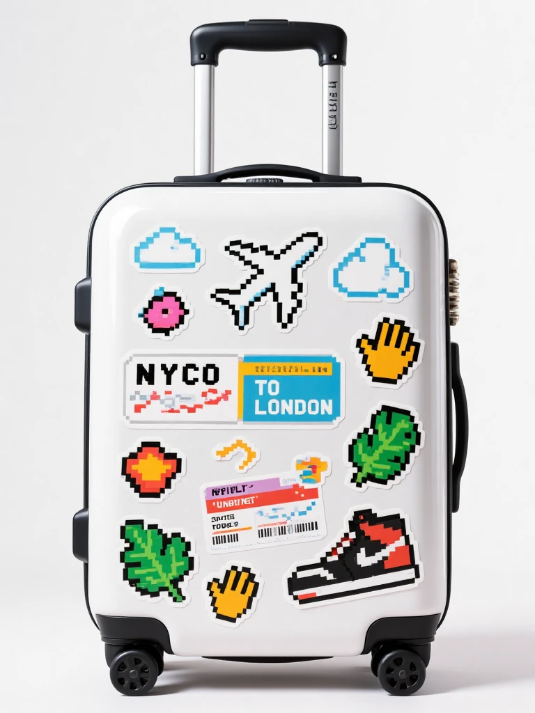 Pixel-style cartoon stickers-f.1 V1
