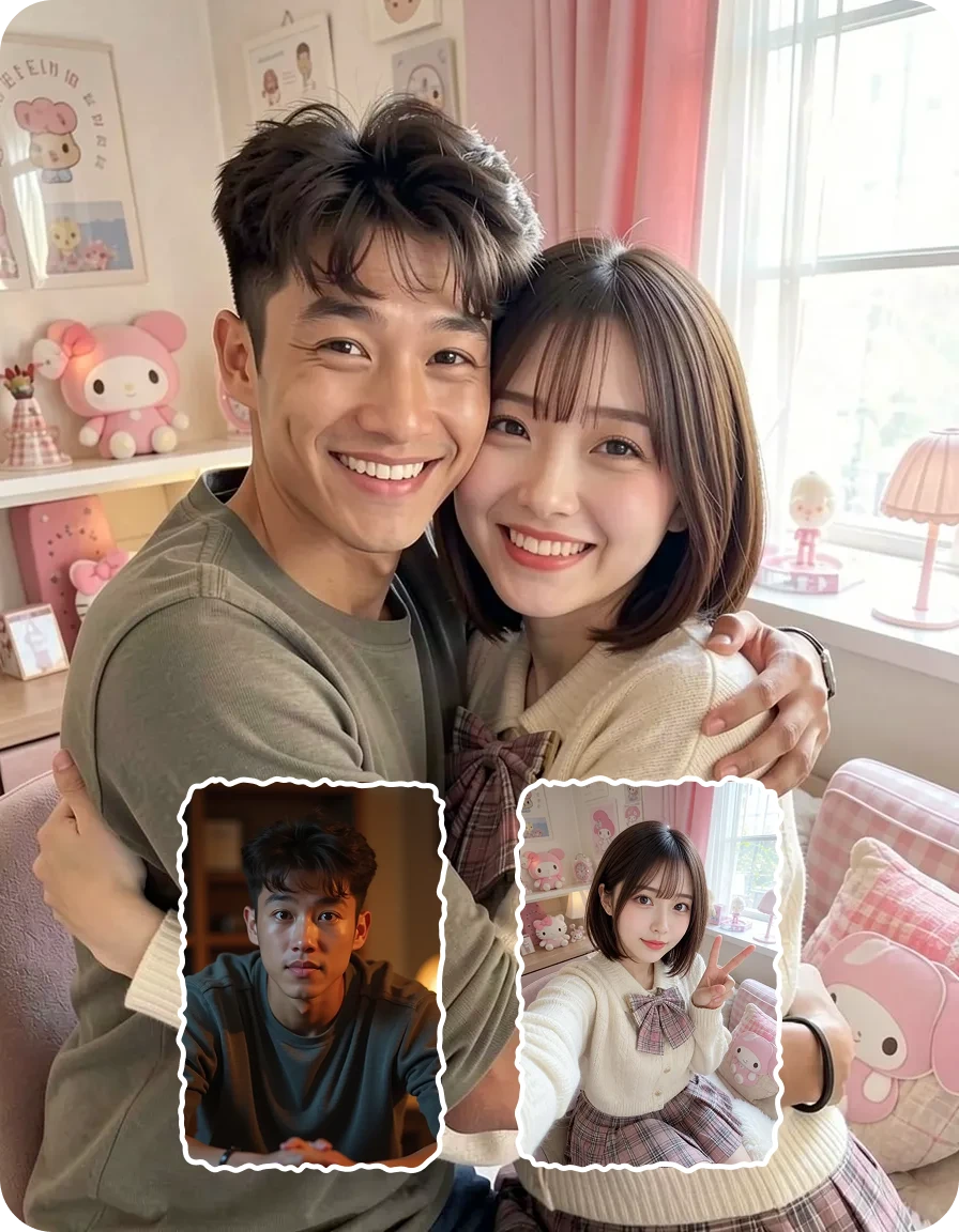 Combine 2 Images Into 1 (Hug/Kiss/Dance)