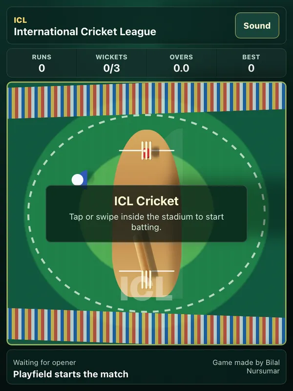 Make a cricket game you make b
