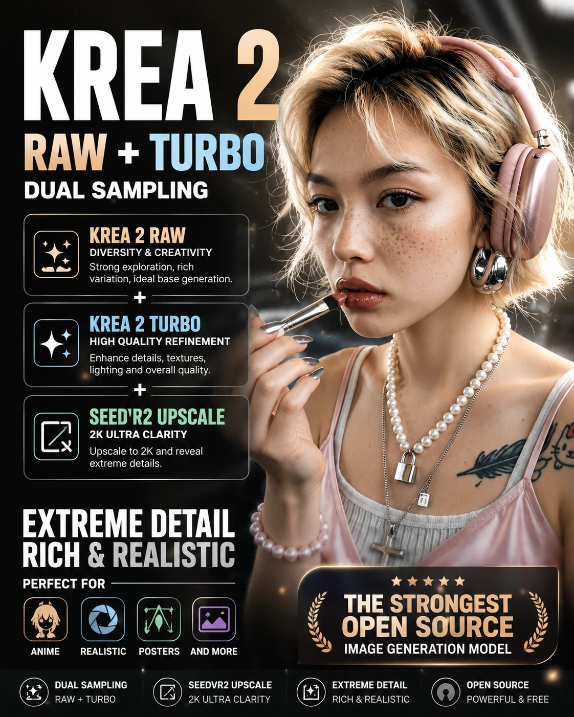 Krea 2 RAW + Turbo｜Dual Sampling 2K Workflow