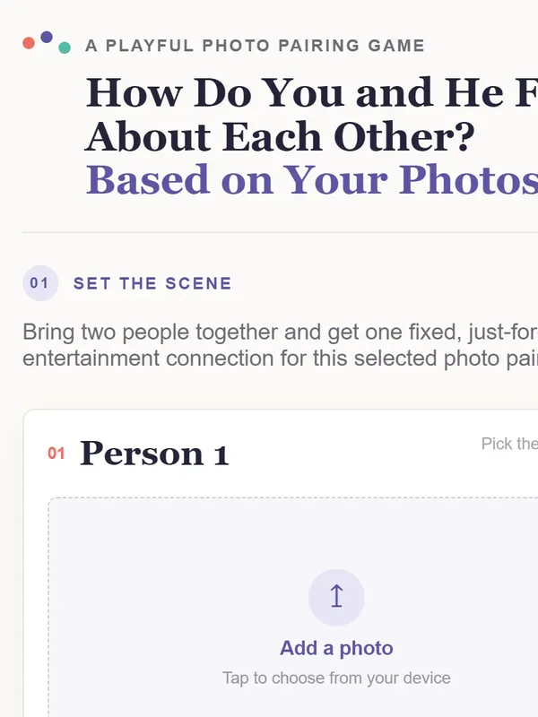 Photo Connection Game