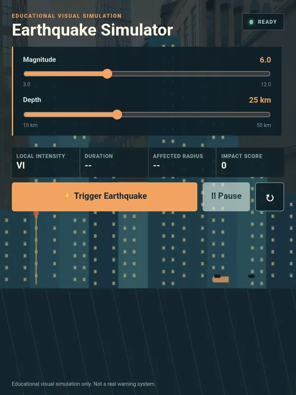 Earthquake Simulator in City