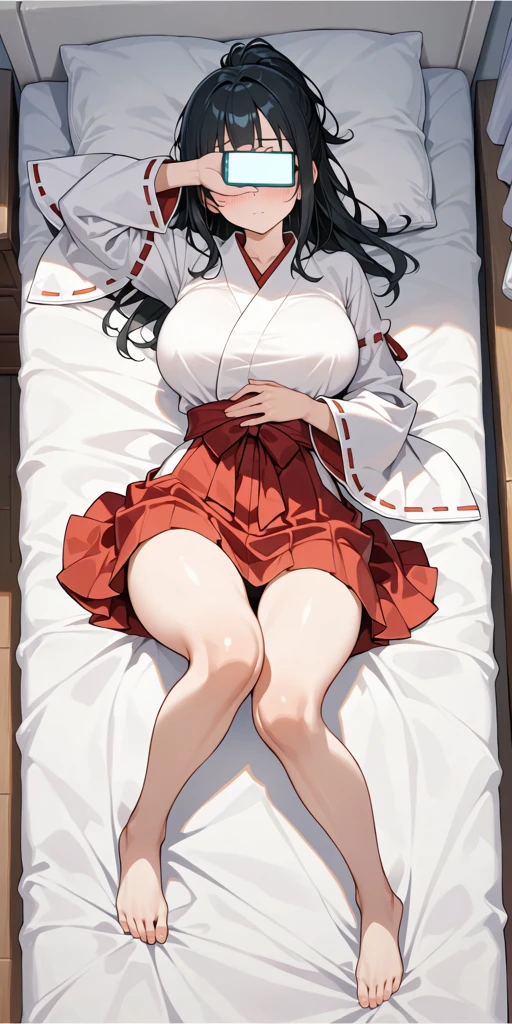 見下ろしアンニュイな寝姿手顔隠し（Anima） / languid sleeping pose, hand partially covering the face. from above（Anima) 1.0