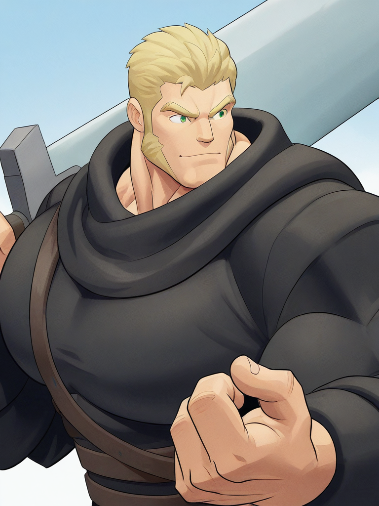 Nordic Warrior With Green Eyes PixAI