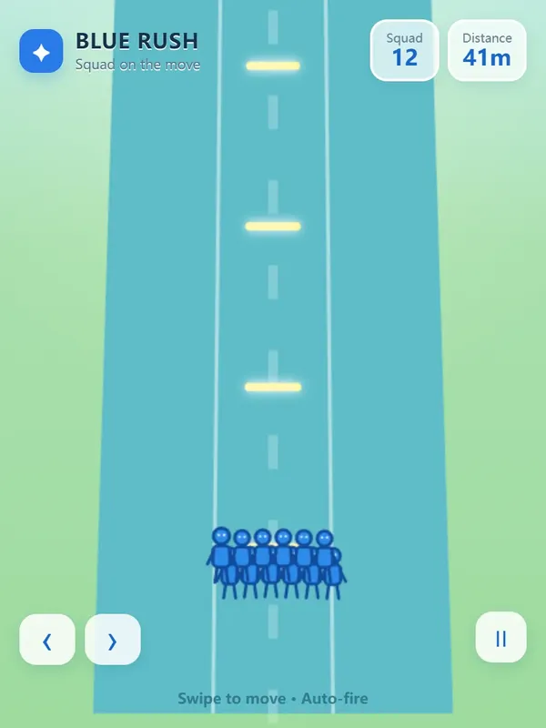 Little Blue Man Rush Ahead
