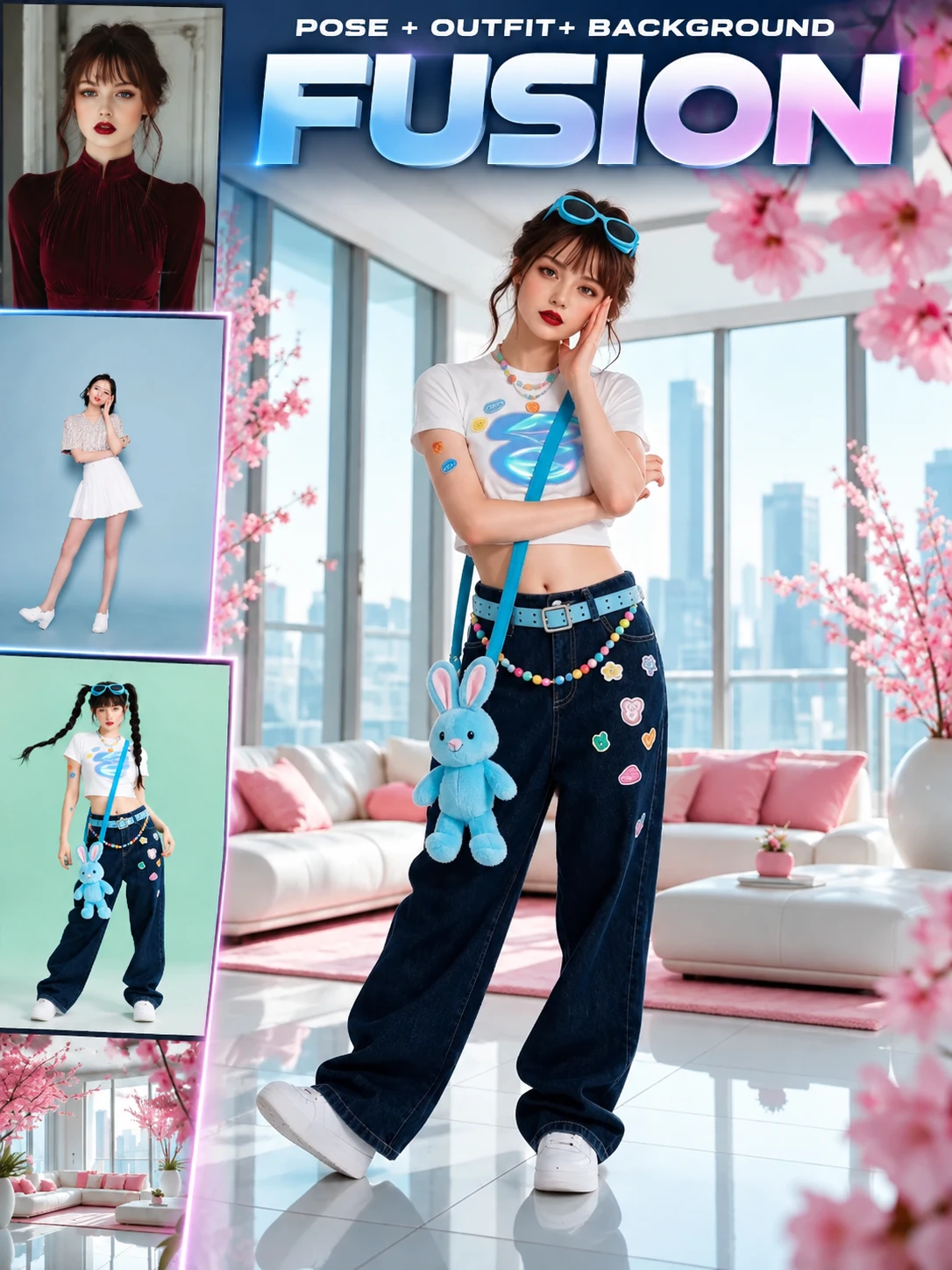 Perfekte Fusion - (Pose + Outfit + Hintergrund)
