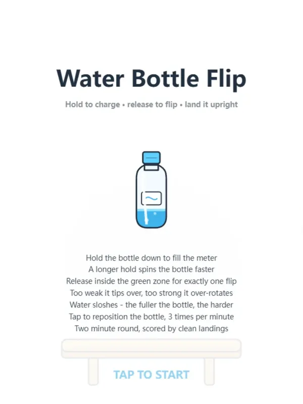 Water bottle Flip T